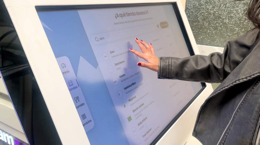 Using a touch screen kiosk to create a route